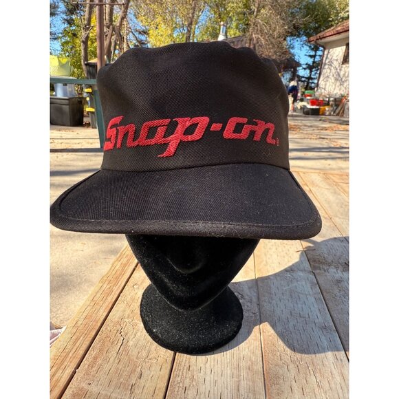 Vintage Snap-On Stapback Hat Black Red NWT Deadstock Promo Wear MWG Canada - Picture 1 of 7